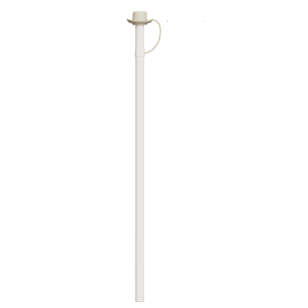 Silikonsugrör med Lock & 1 Rengöringsborste, 6-pack