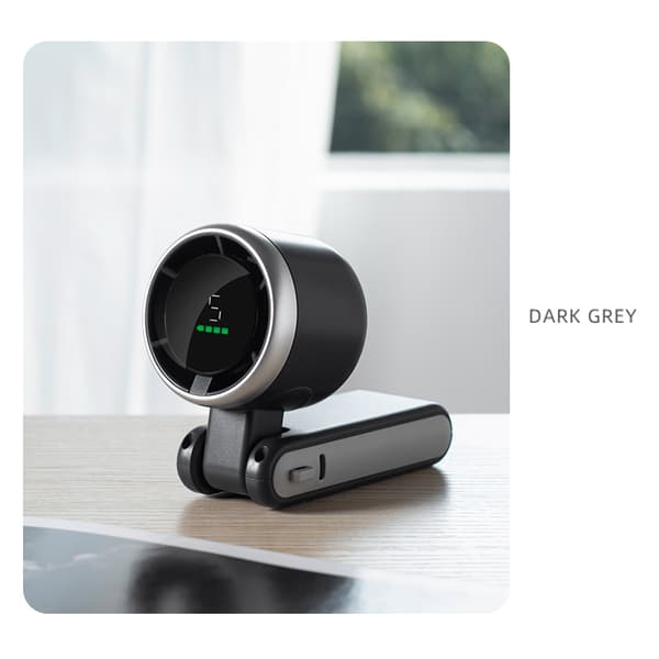 Håndvifte, foldbart design, 3-i-1, bærbar ventilator til rejser, krydstogter DarkGrey DarkGrey