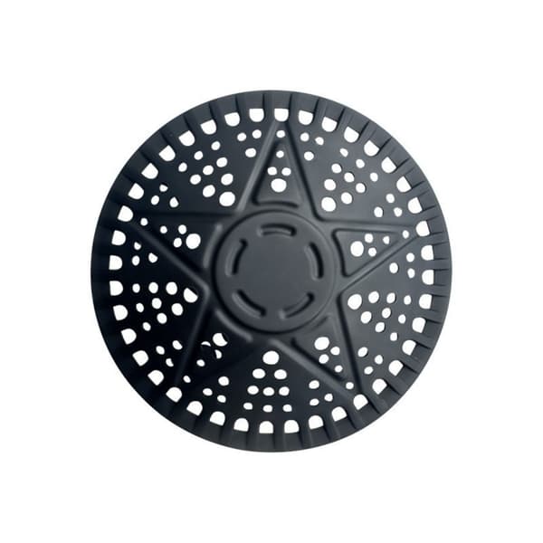 Silikone gulvafløb - ét-stykke rund universal afløbsprop til bruser, badekar og håndvask med blød elastisk pasform og anti-tilstopningsfilter Black Black