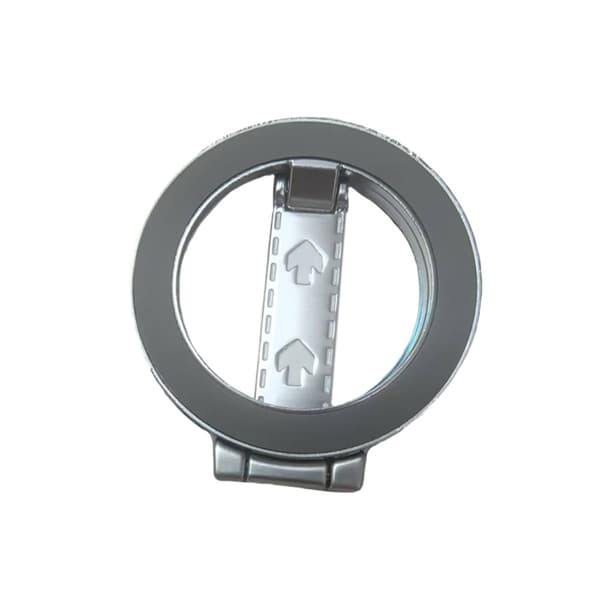 Dobbelt-sidet magnetisk MagSafe ringstativ til telefon i rustfrit stål, foldbart kickstand, kompatibel med iPhone 12 og nyere Silver Silver