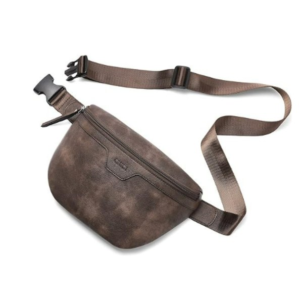 Justerbar rem Crossbody midjeväska Brun