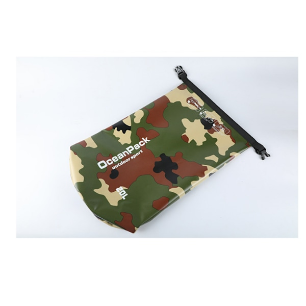 Olkaimeton vedenpitävä reppu ulkoiluun ja retkeilyyn - Camouflage Ruohon väri S