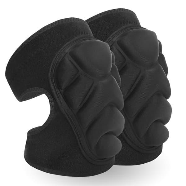 Justerbara knäskydd för utomhussporter Black S Black S