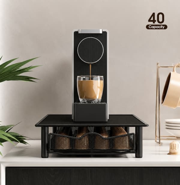 Förvaring för Nespresso-Kapslar - Rymmer 40 Kapslar Black Black