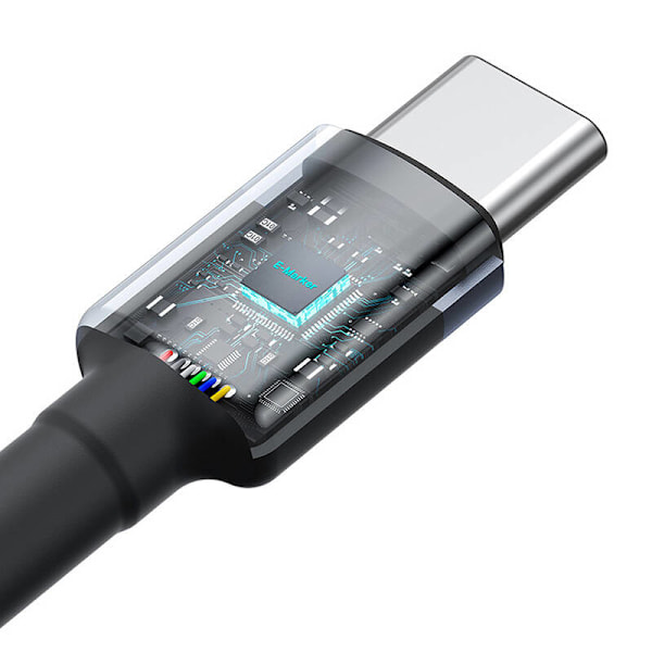 Kabel Baseus Cafule USB-C till USB-C 100W,1m, 2psc (rödsvart, gråsvart)