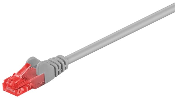 CAT 6 -kytkentäkaapeli, U/UTP, harmaa