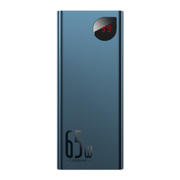 Powerbank Baseus Adaman Metal 20000mAh PD QC 3.0 65W 2xUSB + USB-C + micro USB (blå) Blå