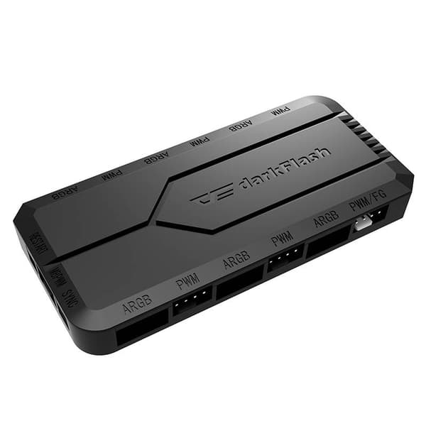 Fläktkontrollbox för dator Darkflash RC2 RGB PWM + fjärrkontroll (svart)