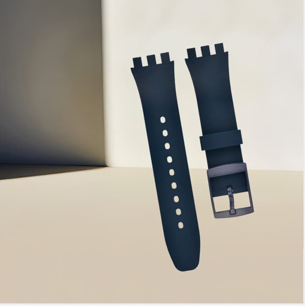 Premium silikone Swatch urrem udskiftning NavyBlue 19 mm NavyBlue 19 mm