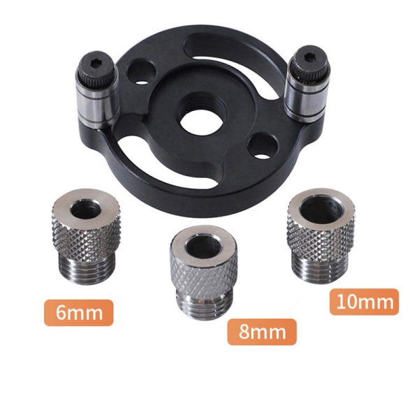 Center Point Finder-boreguide, 3-10 mm dyvelstik med 3 bøsninger i rustfrit stål