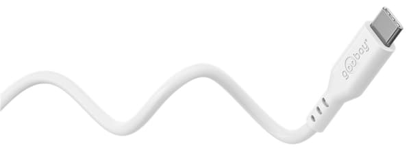USB-C™-silikonikaapeli, 1,5 m, valkoinen