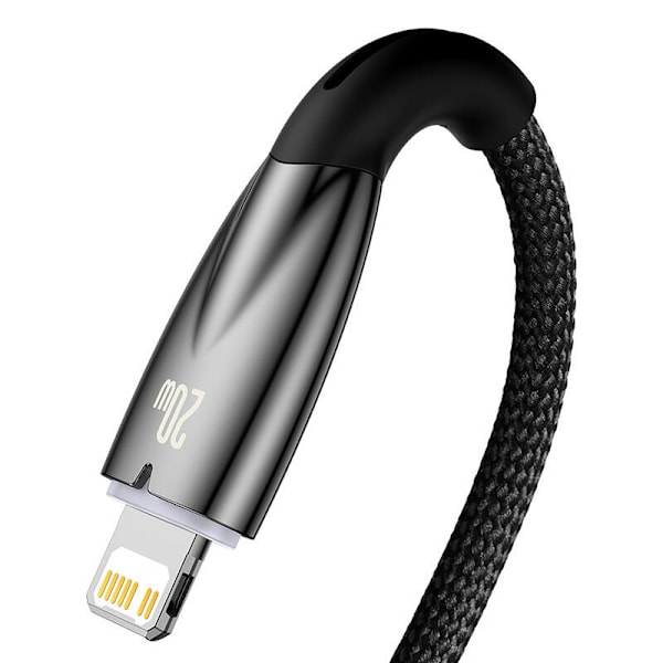 USB-C-kabel för Lightning Baseus Glimmer Series, 20W, 2m (svart)