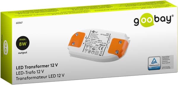LED-transformator 12 V (DC) (DC), 8 W
