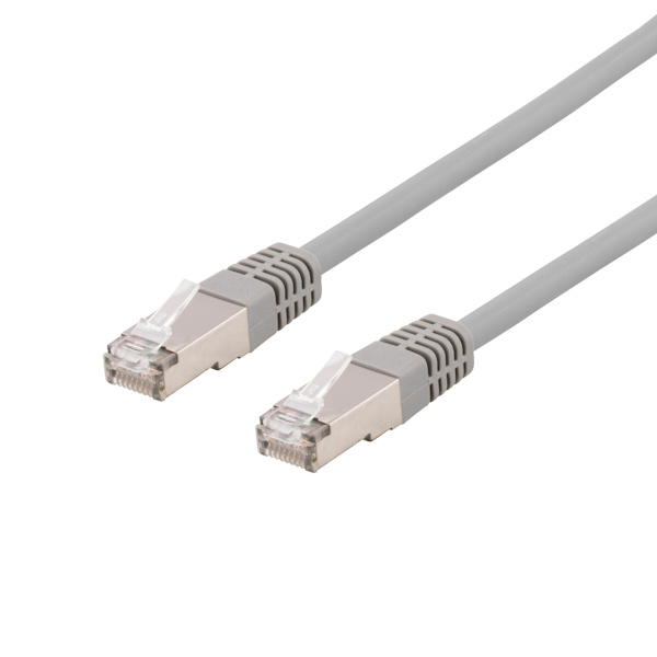 S/FTP Cat6 patch cable, LSZH, 5m, grey