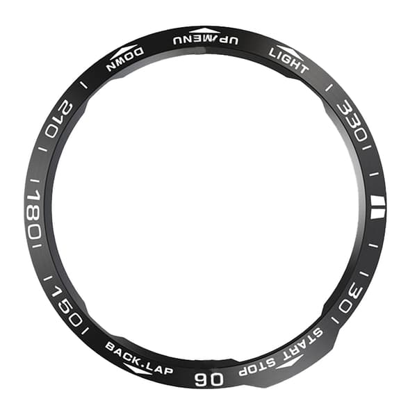 Stilfuld sort bezelindsats til Garmin Fenix 6X-serien