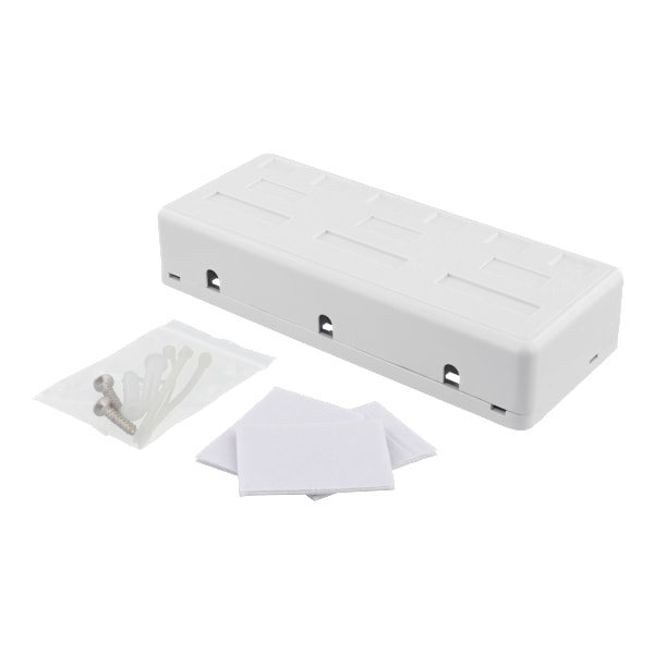 Surface mount box for Keystone, 6 ports, white