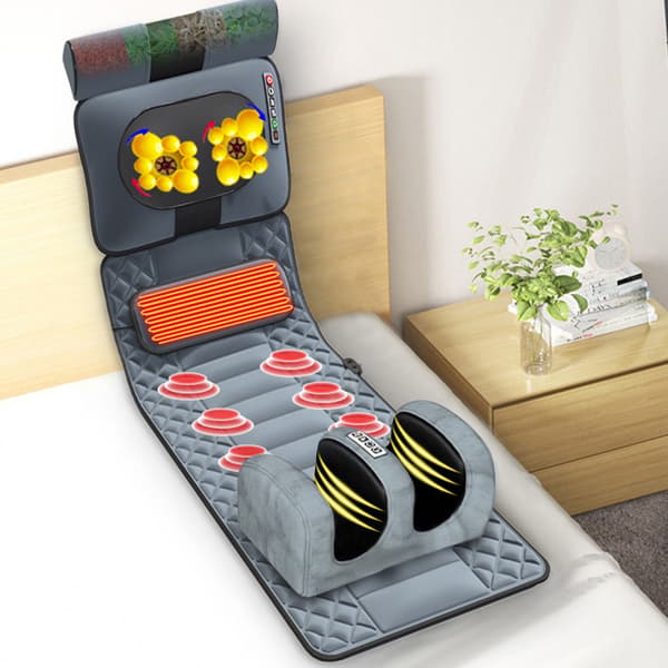 Massagemåtte med varmepuder til helkropsmassage