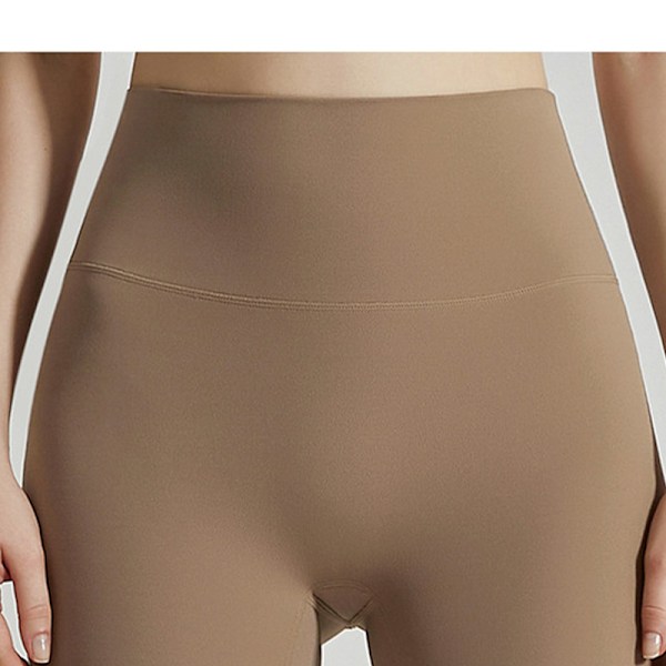 Sömlösa Yogashorts kaffe