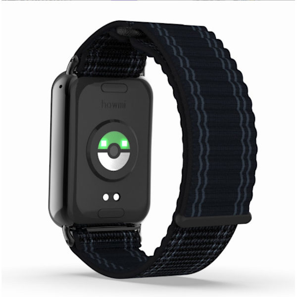 Nylon flätat klockarmband för Xiaomi Mi Band 9/8 Pro Svart