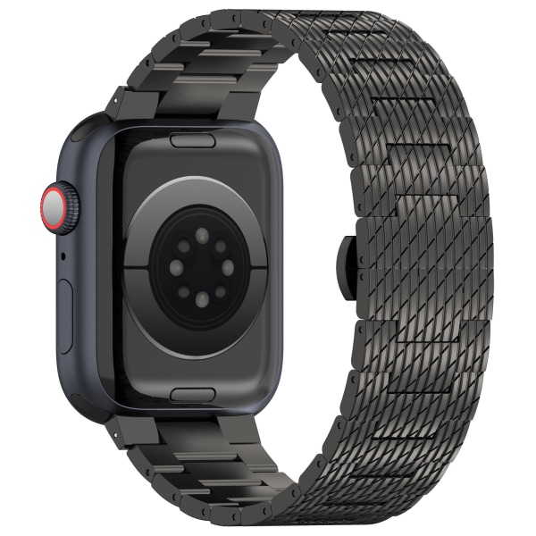 Teksturoitu teräshihna Garmin Forerunner 165/165 Music/168/168 Music/D2 Air X10/Bounce/vivoactive 5/Active 5/VivoMove Tr Musta 22 mm