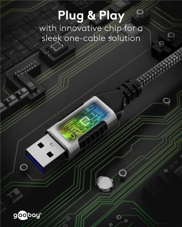 Ethernet-kaapeli USB-A 3.0 - RJ45, Slim, 10 m