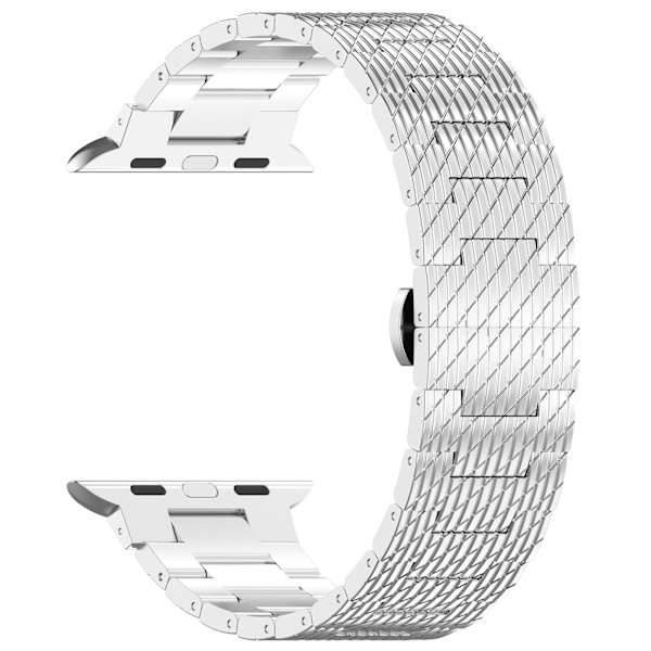 Strukturerad stålrem för Garmin Forerunner 165/165 Music/168/168 Music/D2 Air X10/Bounce/vivoactive 5/Active 5/VivoMove Vit 20 mm