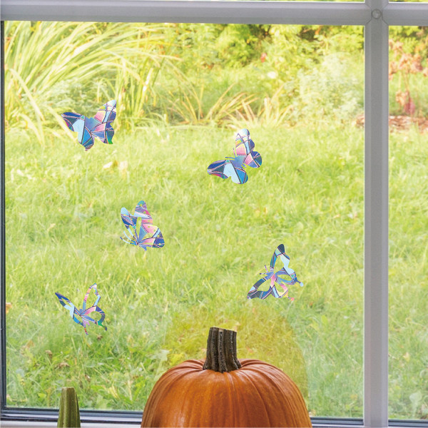 Reflekterande fönsterdekaler mot fåglar 8 klistermärken