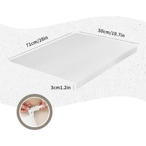Silikon Kant Skydd för Skrivbord 71x50cm - Mjukt och Säkert Kantskydd för Bord och Diskar Grå