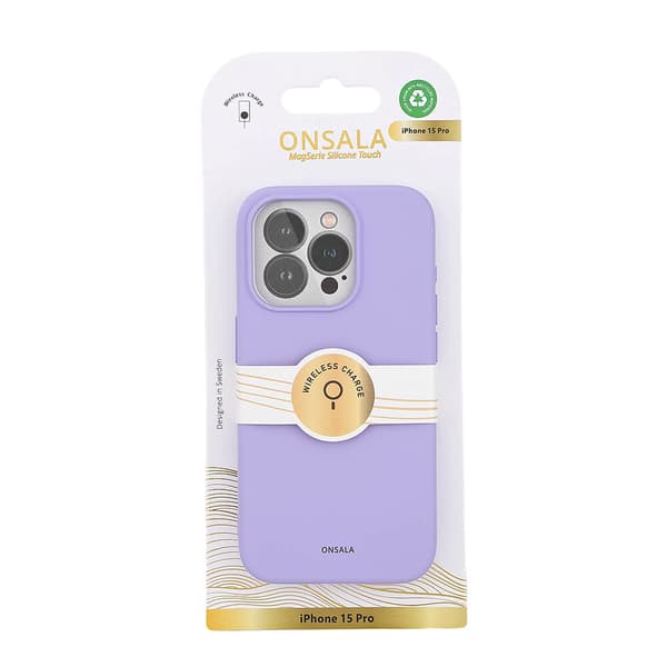 Mobilskal Silikon MagSeries Purple - iPhone 15 Pro