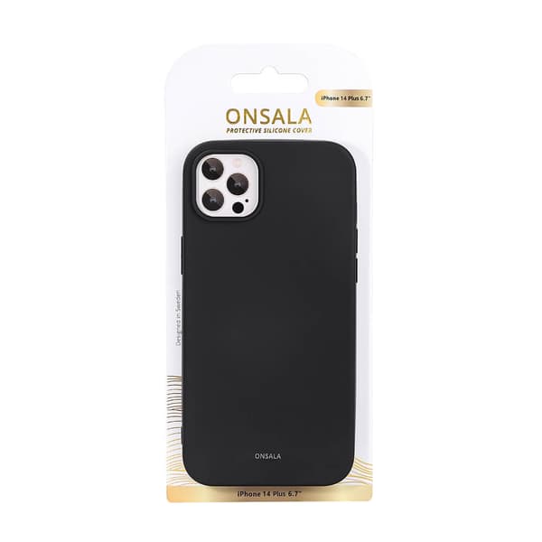 Silikoninen matkapuhelinkotelo, musta - iPhone 14 Plus
