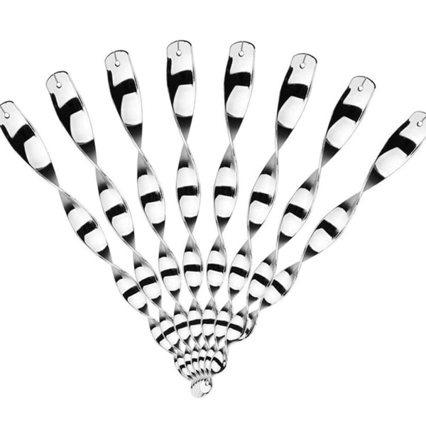 INF Spiralformad reflekterande fågelskrämma 10-pack Silver 30 cm