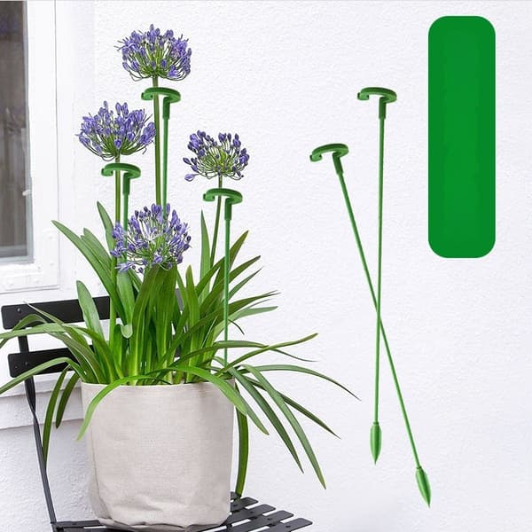 10 st Växtstöd - Grön Plast Växtklätterstöd för Krukväxter, Trädgårdsstöd, Blomstöd, Växtpinnar L L
