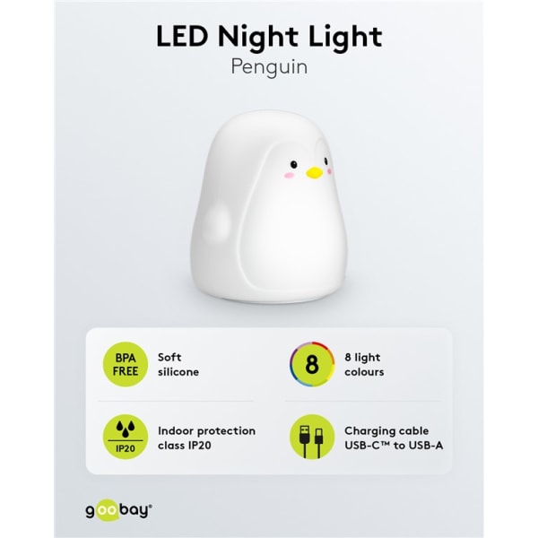 LED-nattlampa "Pingvin"