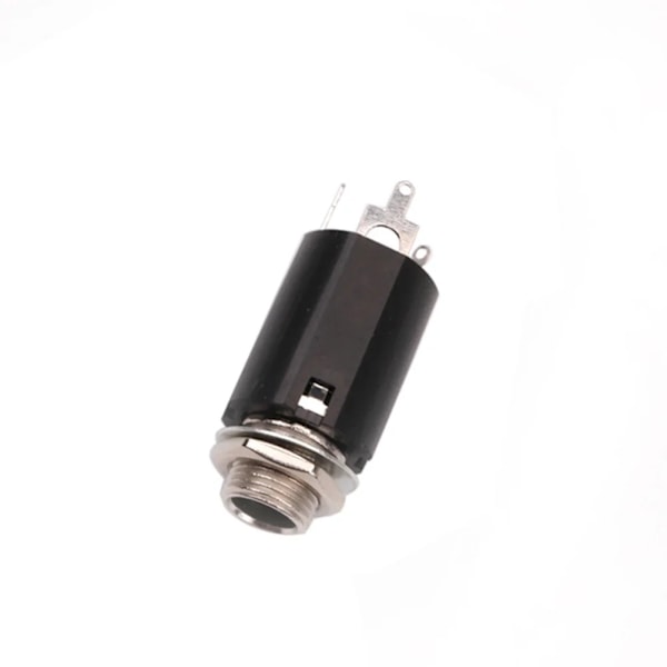 5 stk Guitar pickup jack stikplade, 6,35 mm endestift udgangsstik socket