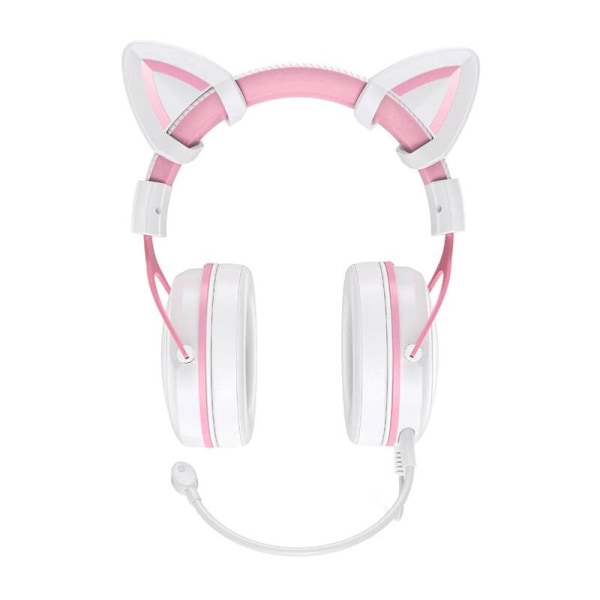 ONIKUMA X10 Vit/Rosa/Cat Ears Gaming Hörlurar