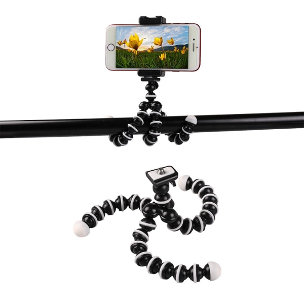 Flexibel justerbar stativhållare för telefon, kamerastativ, webb S