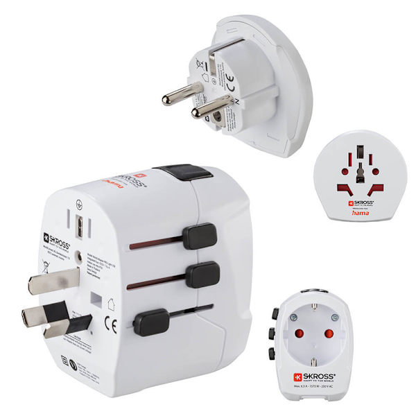 Reseadapter Världen Pro Light USB 3-stift