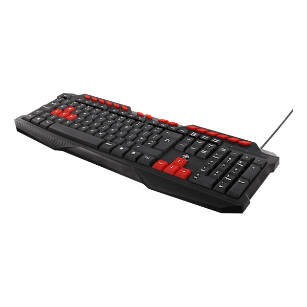 Keyboard, anti-ghosting, USB, UK layout, black / orange Svart, Orange