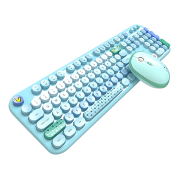 MOFII Lovely 2.4G trådlöst tangentbord + mus set (blå)