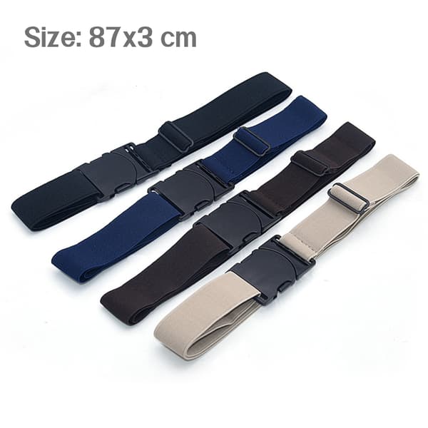 Justerbart elastisk bælte til jeans Black Black