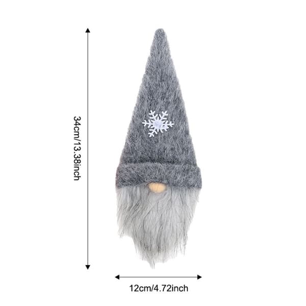 Juldekoration Ansiktslös Tomte Vinflaskskydd - Festlig Juldekor Grey Grey