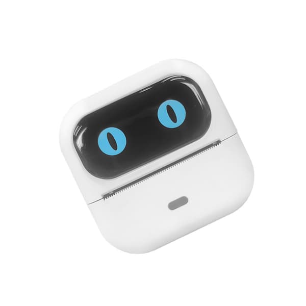 Bærbar termoprinter til studie, Apple og Android, 203 dpi, 58mm papir, Type-C og 10 papirruller White White