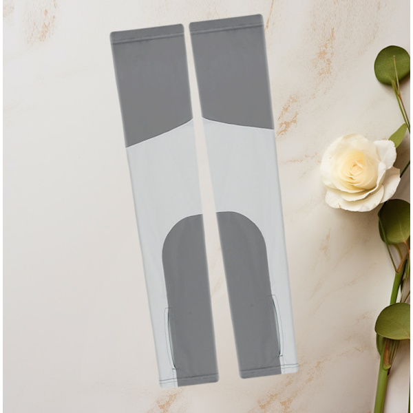 Patchwork Arm Sleeves til sommer solbeskyttelse Grey L Grey L