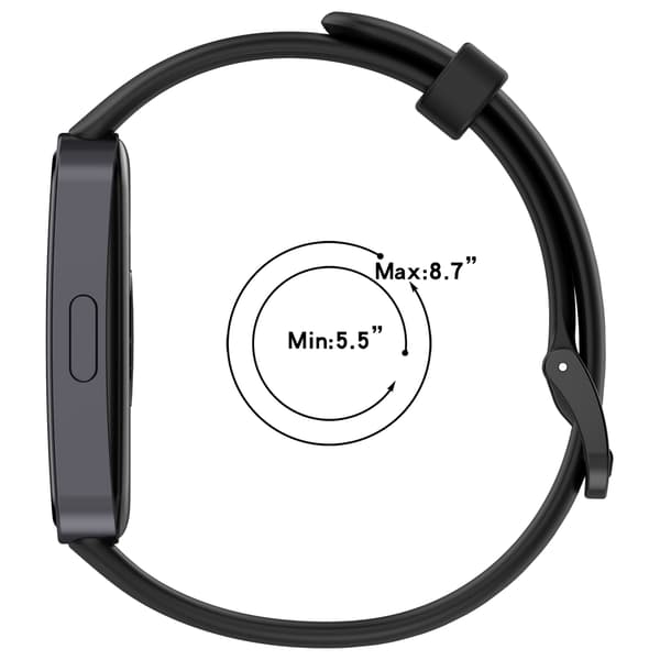 Silikone urrem til Huawei Band 10/9/8 Black Black