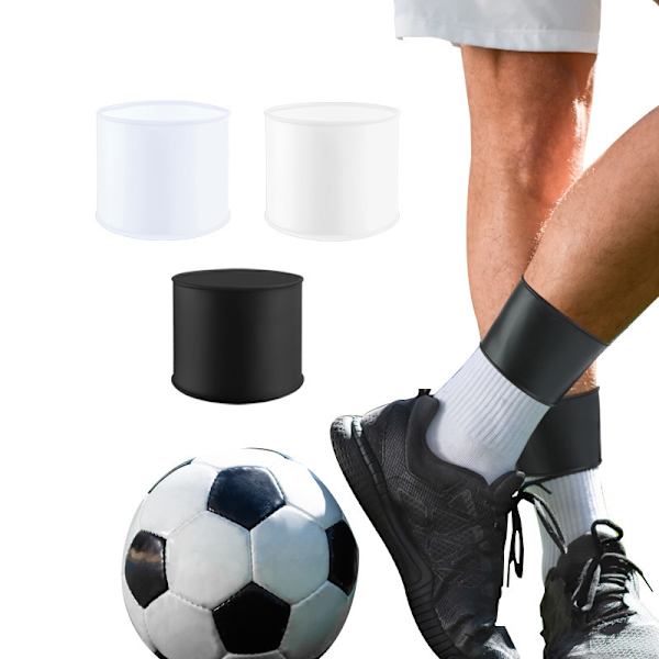 Anti-Slip Silikon Fotbollsbenskydd för Vuxna Svart