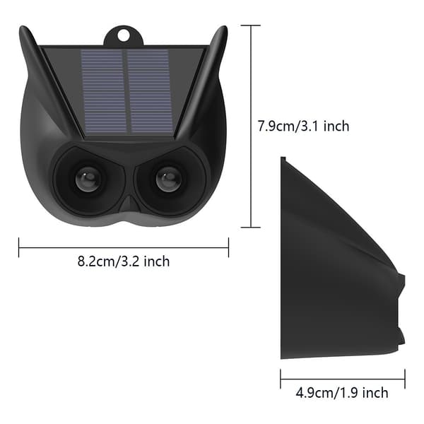 Solar Alarm Blinkande Avskräckare (2-Pack) - Solcellsdriven Säkerhetsblixtljus