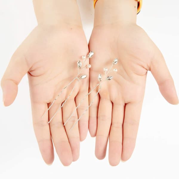 6-osaiset hiusneulat Häähiustarvikkeet Silver Silver