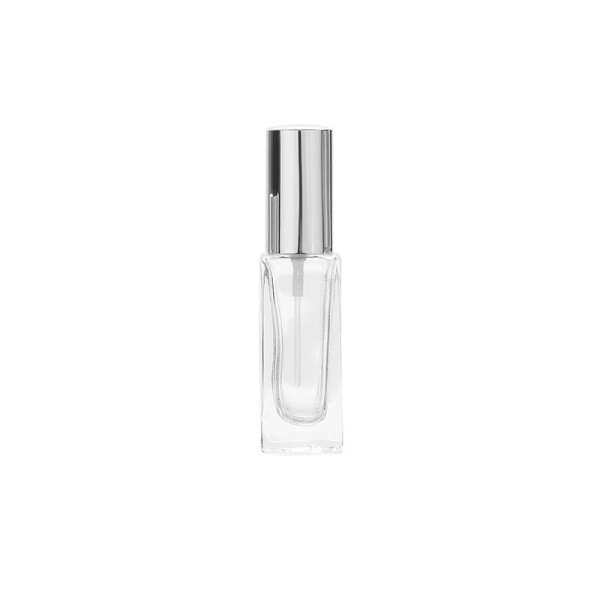 Mini genopfyldelig parfume sprayflaske glasflaske 6 ml 2-pak Sølv