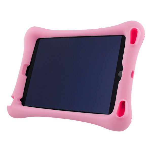 Silicone case, for all 10.2"-10.5" iPads, stand, pink