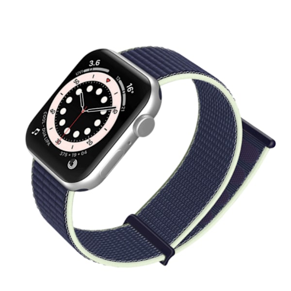 Klockarmband med nylonögla för Apple iWatch Mörkblå M